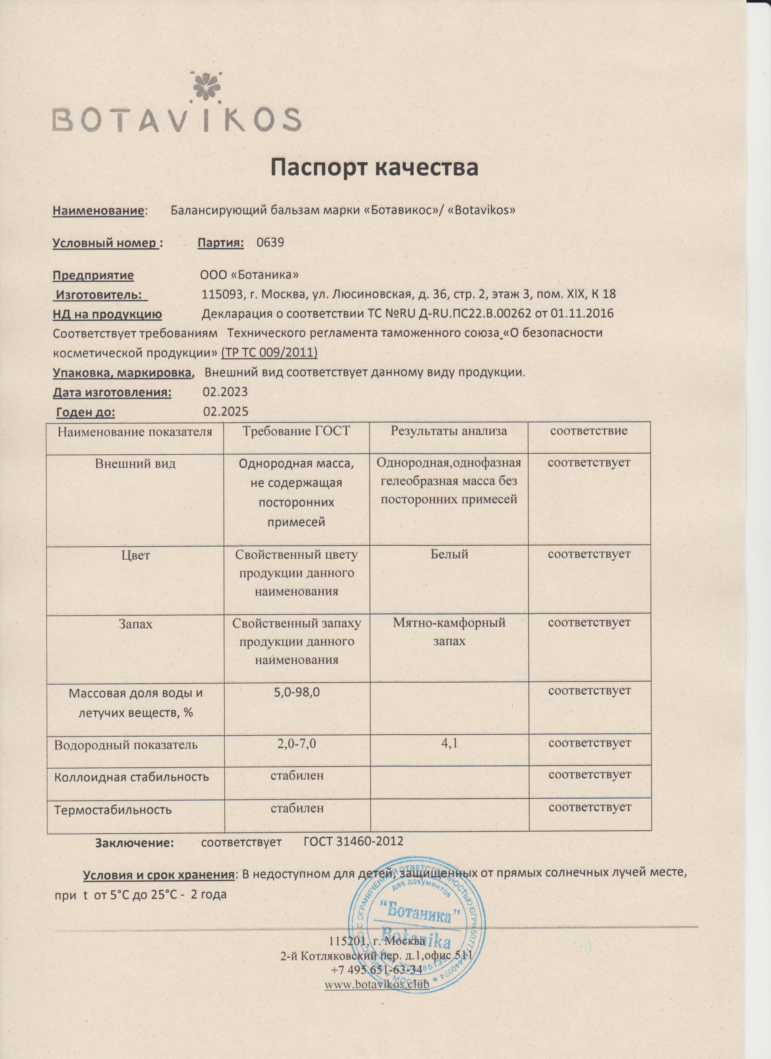 Паспорт №022023